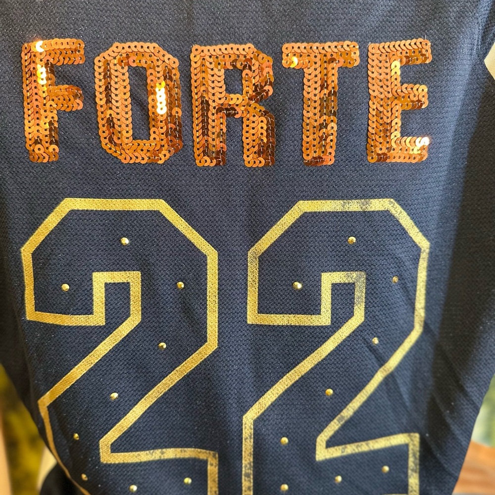 NFL Team Apparel Navy Jersey with White and Orange Details Chicago Bears Forte - Picture 9 of 13